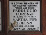 LORENZI Ferruccio 1912-1977 & Martha 1917-2002