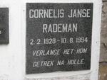 RADEMAN Cornelis Janse 1928-1994