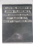 FLORENCE John 1871-1943