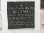 BALL Ida nee WARNEKE -1963