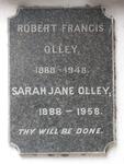 OLLEY Robert Francis 1888-1948 & Sarah Jane 1888-1958