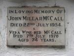 McCALL John Millar -1954 & Vera Winifred -1970