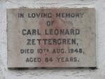 ZETTERGREN Carl Leonard -1948