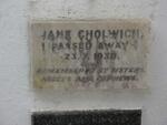 CHOLWICH Jane -1938