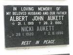 AUKETT Albert John 1919-1990 & Nicki 1920-1996