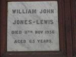 LEWIS William John, JONES -1936