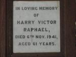 RAPHAEL Harry Victor -1941