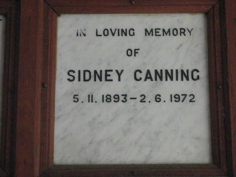 CANNING Sidney 1893-1972