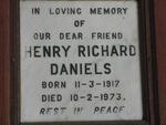 DANIELS Henry Richard 1917-1973