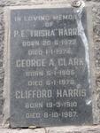 CLARK George A. 1905-1978 :: HARRIS Clifford 1910-1987 :: HARRIS P.E. 1972-1974
