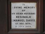 DAVIS Reginald Emanuel 1879-1956