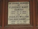 DUMINY Charles William Thalman 1861-1957 & Florence Mary 1864-1943
