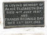 DAY Francis Reginald -1965 & Alice Elizabeth -1957