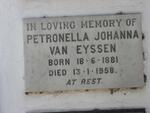 EYSSEN Petronella Johanna, van 1881-1958