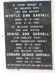 DARVALL Myrtle Ann 1913-1967 & Edward George 1901-1970 :: DARVALL Denise Ann 1942-1967