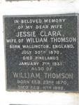 THOMSON William 1870-1955 & Jessie Clara 1870-1951