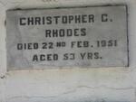 RHODES Christopher C. -1951