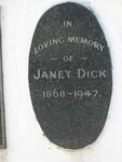 DICK Janet 1868-1947