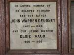 DEUDNEY John Warren 1902-1969 & Elsie Maud 1906-1986