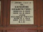 TWIGGS John Reginald 1904-1980 & Catherine Elizabeth 1909-1954