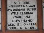 OUWEHAND Wilhelmina Carolina 1896-1961