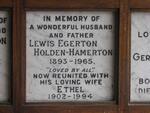 HAMERTON Lewis Egerton, HOLDEN 1893-1965 & Ethel 1902-1994