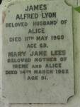 LEES Mary Jane -1962 :: LYON James Alfred -1960
