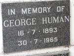 HUMAN George 1893-1965