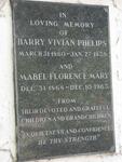PHELIPS Harry Vivian 1860-1939 & Mabel Florence Mary 1868-1963