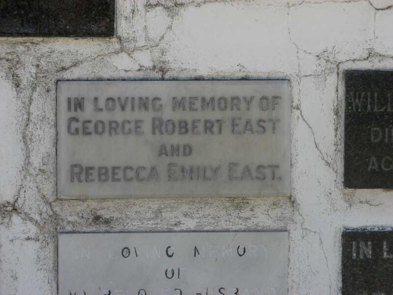 EAST George Robert & Rebecca Emily