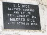 RICE E.G. -1962 & Mildred -1974