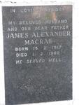 MACRAE James Alexander 1917-1968