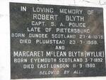 BLYTH Robert 1875-1958 & Margaret McLean WYLLIE 1892-1980