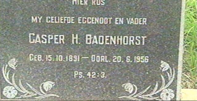 BADENHORST Casper H. 1891-1956