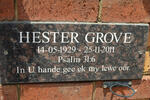 GROVE Hester 1929-2011