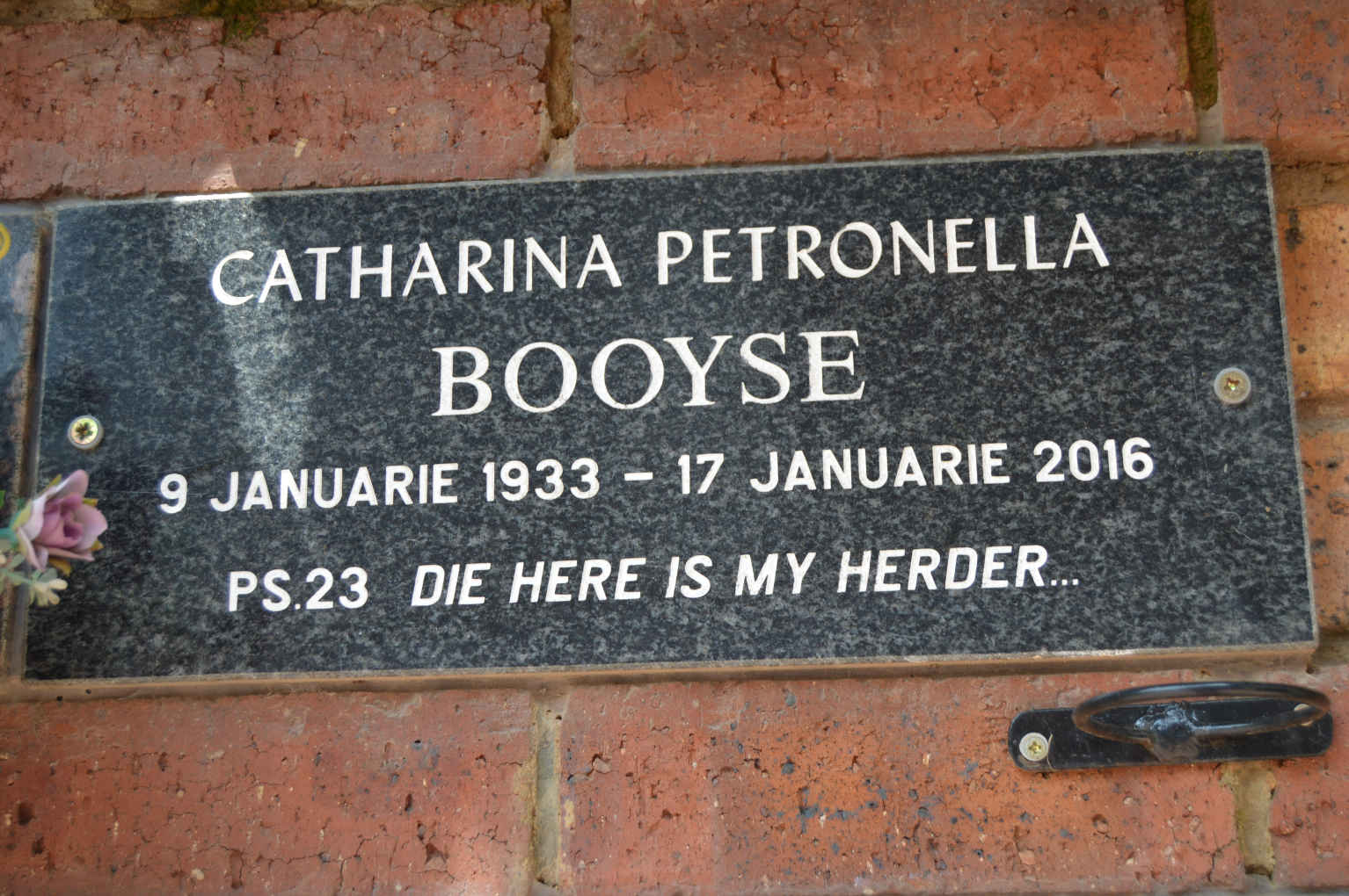 BOOYSE Catharina Petronella 1933-2016