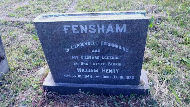 FENSHAM William Henry 1944-1972
