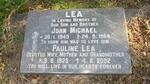 LEA John Micheal 1949-1964 :: LEA Pauline 1925-2002