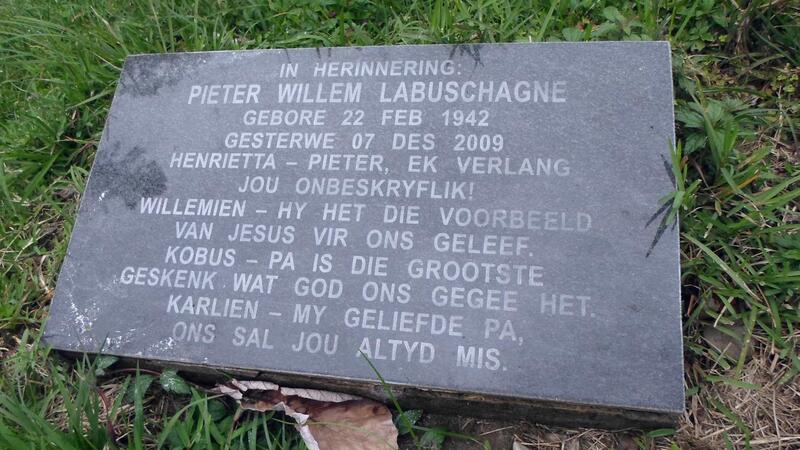 LABUSCHAGNE Pieter Willem 1942-2009