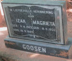 GOOSEN Izak 1925-1985 & Magrieta 1932-