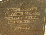 ROBINSON Mary Ann 1840-1924
