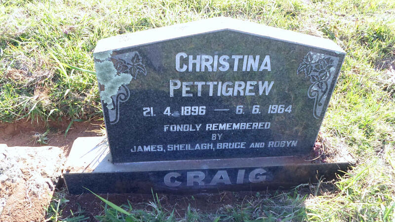 CRAIG Christina Pettigrew 1896-1964