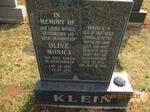 KLEIN Olive Monica 1931-2002