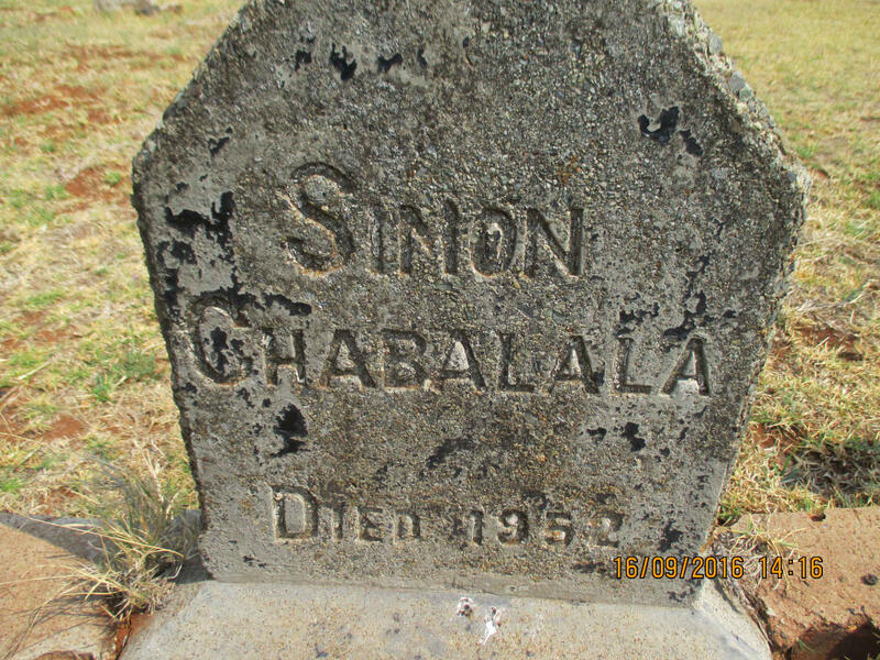 CHABALALA Simon -1952
