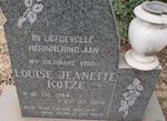 KOTZE Louise Jeanette 1944-1985