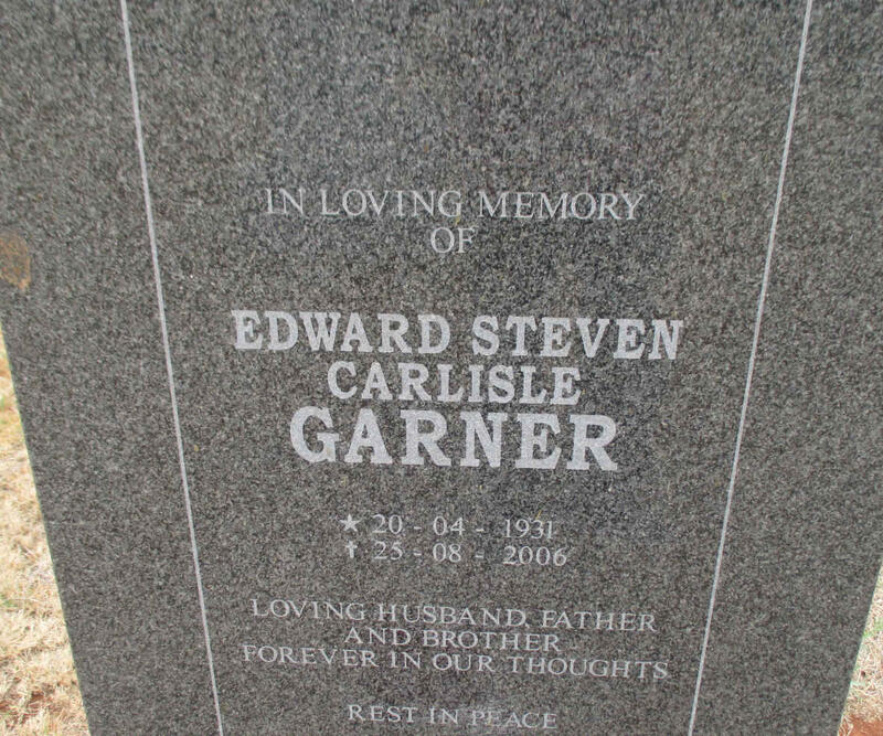 GARNER Edward Steven Carlisle 1931-2006