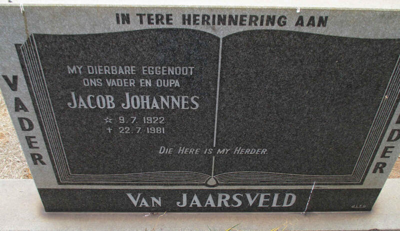 JAARSVELD Jacob Johannes, van 1922-1981