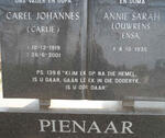 PIENAAR Carel Johannes 1919-2001 & Annie Sarah LOUWRENS 1935-