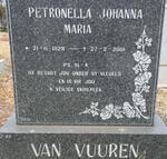 VUUREN Petronella Johanna Maria, van 1929-2001