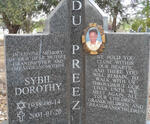 PREEZ Sybil Dorothy, du 1938-2001